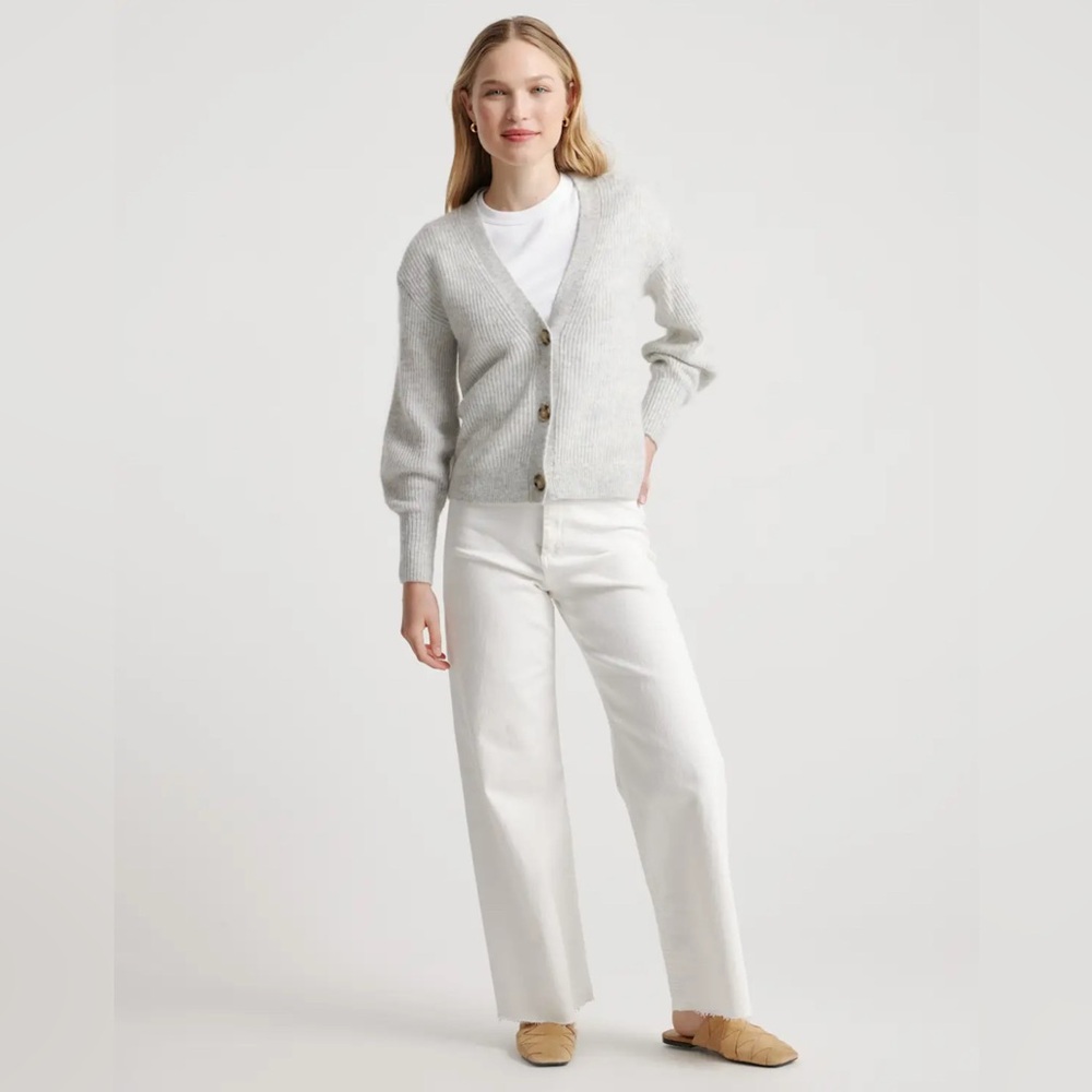 Quince baby alpaca wool cropped cardigan - Picture 5 of 12